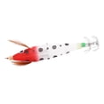 thumbnail image 4 of Nimomo Plantillas De Pesca De Calamar, Anzuelo De Calamar, Señuelo De Pesca Duro con Efecto Luminoso para Océano, Barco, Río, Estanque, Pesca Al Aire Libre(Rojo y Blanco), 4 of 5