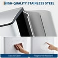 thumbnail image 3 of Kojooin Dual Compartment Stainless Steel Trash and Recycling Bin, 16 Gallon, 3 of 8
