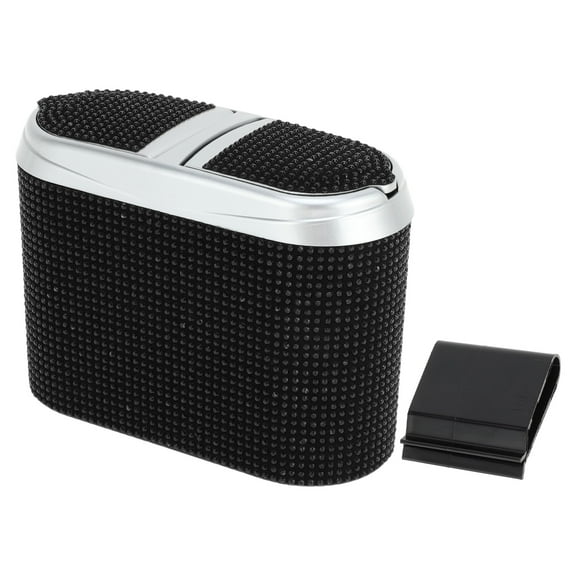 Unique Bargains Car Trash Can Portable Car Door Trash Bin Black 1 Pc 6.3" Length 2.8" Width 4.7" Height Plastic
