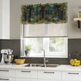 thumbnail image 4 of 2 Pack Valances for Window, Forest Short Curtains for Kitchen Bedroom Living Room, Spring Oil Painting Country Cabin Trees Flower Rod Pocket Small Window Treatment Valance Drapes 42 x 12 Inch, 4 of 8