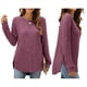 thumbnail image 3 of Suéteres de Moda para Mujer, Tops de Larga, Ropa de Otoño, Camisetas y Blusas de Moda. Rojo Púrpura XXL, 3 of 6