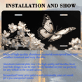 thumbnail image 3 of 1 Pcs 2D Flat License Plate Covers & Frames, Butterfly and For Decorative Front, Waterproof For Decoration Aluminum License Plate Covers & Frames Cover For Men Women, 12" X 6", 3 of 7