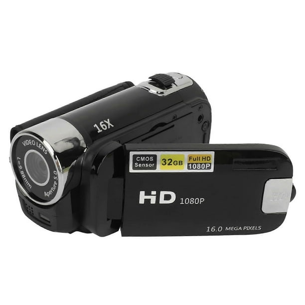 D90 Digital Point and Shoot Camera, 2.4 Inch 1080P 16MP, Rotating Screen, 16x Zoom, Black