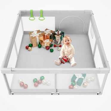 Baby Playpen, Playpen for Babies & Toddlers, 47x47 Small Baby Play Pen,Toddler Playpen for Apartment,Play Yard for Baby,Baby Activity Play Fence, Extra Large Baby Playard