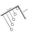 thumbnail image 2 of OULII 1 Set Sturdy Clothing Rack Iron Space Saving Circle Organizer for Homeowners Black, 2 of 8