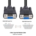 thumbnail image 4 of Cable serie DTech DB9 RS232 hembra a hembra, módem nulo de 3 m, 4 of 7