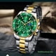 thumbnail image 3 of Reloj de moda para hombre, relojes de acero inoxidable con fecha, cronógrafo resistente al agua, relojes de pulsera de cuarzo Genérico moderno, 3 of 7