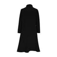 thumbnail image 5 of QATAINLAV Women's Turtleneck Casual Dress Corduroy Maxi Dresses Long Sleeve Asymmetric Hem Dress Loose Korean-Style Spring Midi Dress, 5 of 7