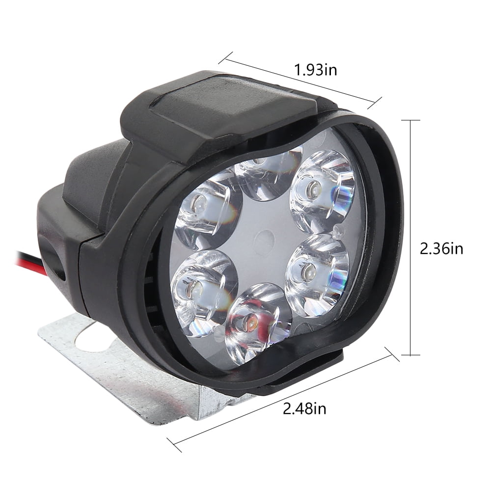 Willstar 2X Motorcycle LED Spot Lights Motorbike Headlight Fog Front Head Lamp 6Bulbs WH
