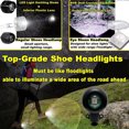 thumbnail image 2 of Faro LED Faro LED que brilla intensamente Zapatos Lámpara Super brillante para caminar Camping (Negro), 2 of 3
