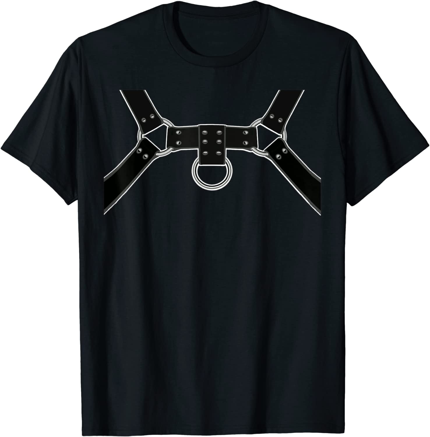 Black Leather Harness print B-S-D-M Kink Gay Leather Pride T-Shirt -  Walmart.com