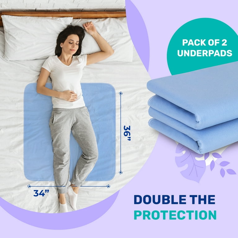  Waterproof Incontinence Bed Pads 34'' x 36'' (Pack of
