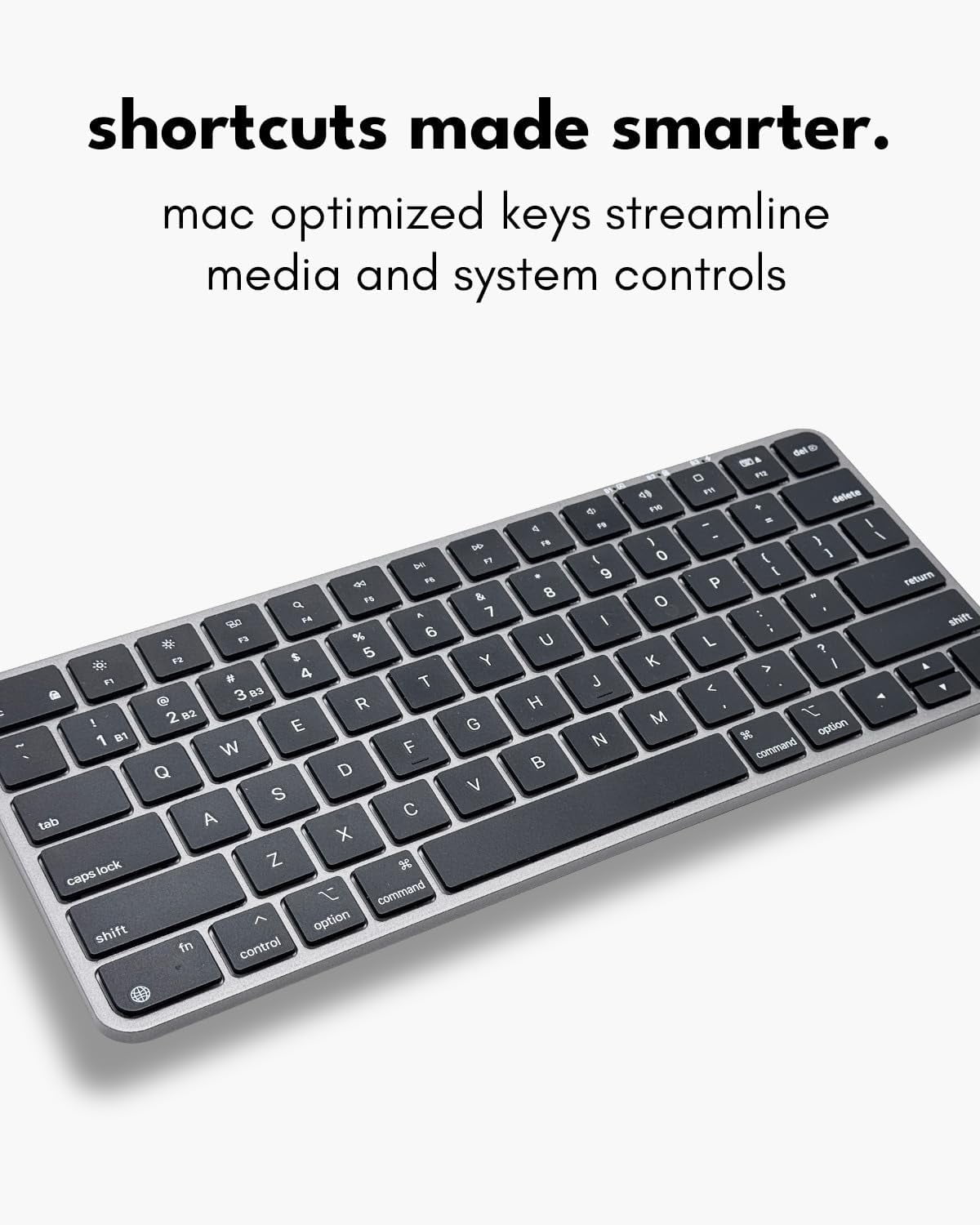 Macally Apple Wireless Keyboard and Mouse for Mac - Dual Mode (Bluetooth + Wired) - Multi-Device, Rechargeable - Mini Wireless Keyboard and Mouse for MacBook, iPad, Mac Mini/Air/Pro (Space Gray)