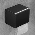 thumbnail image 2 of Matte Black Wall Mounted Toilet Paper Holder - Dustproof Waterproof Tissue Box Dispenser with Paper Roll Holder, 2 of 3