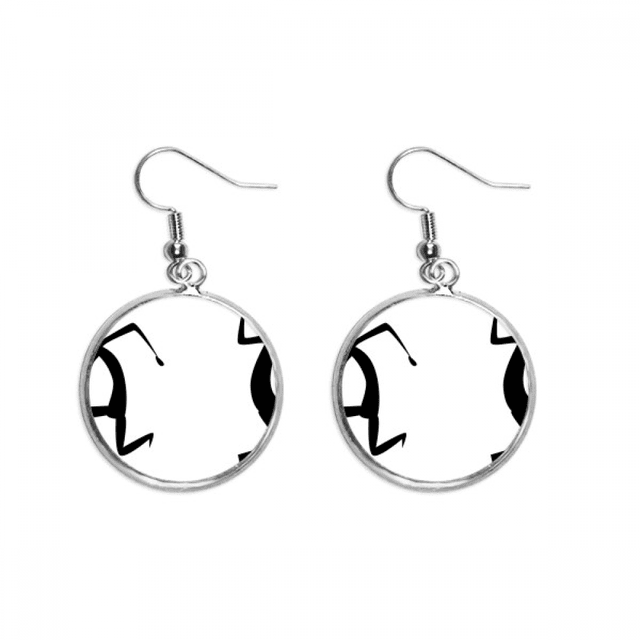 Pendientes colgantes de plata Unbranded Totem fresco gracioso 2.7 cm