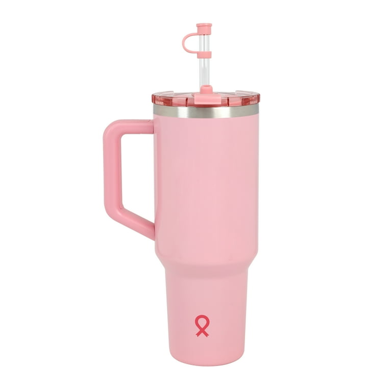 Swiss Tech Insulated Ceramic Tumbler 40 oz Pink Triple Wall