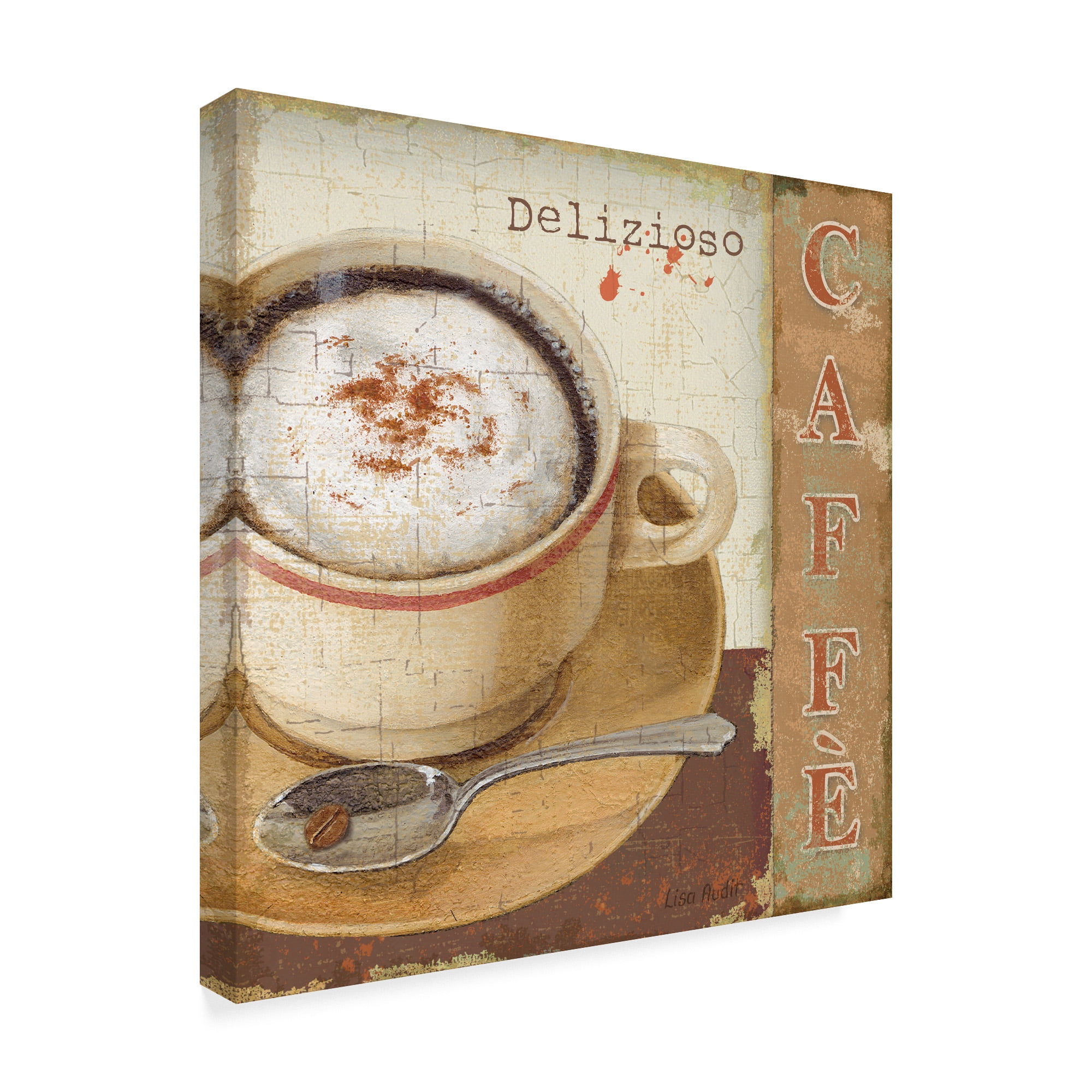 Trademark Fine Art 'Coffee Lovers II' Canvas Art by Lisa Audit