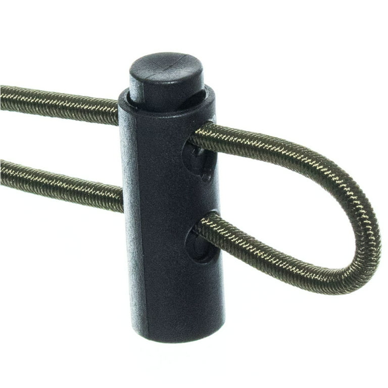 Black Plastic Cord Locks End Spring Toggle Stopper Double - Temu
