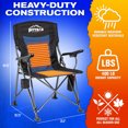 thumbnail image 6 of Pittman Outdoors Foldable Heated Camping Chair with Cup Holder, Black, 6 of 12