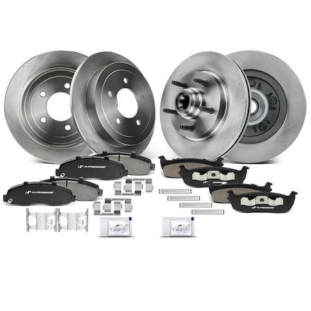 Brake Pad and Rotor Kit 12 - Compatible with 2000 - 2003 Ford F-150 2001 2002