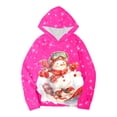 thumbnail image 4 of WELOIJEVBE Hoodies for Teen Girls Children's Autumn Winter Christmas Theme Snowman Long Sleeve Hooded Hoodie Warm and Comfortable Children's Coat for Boys and Girls, 4 of 4