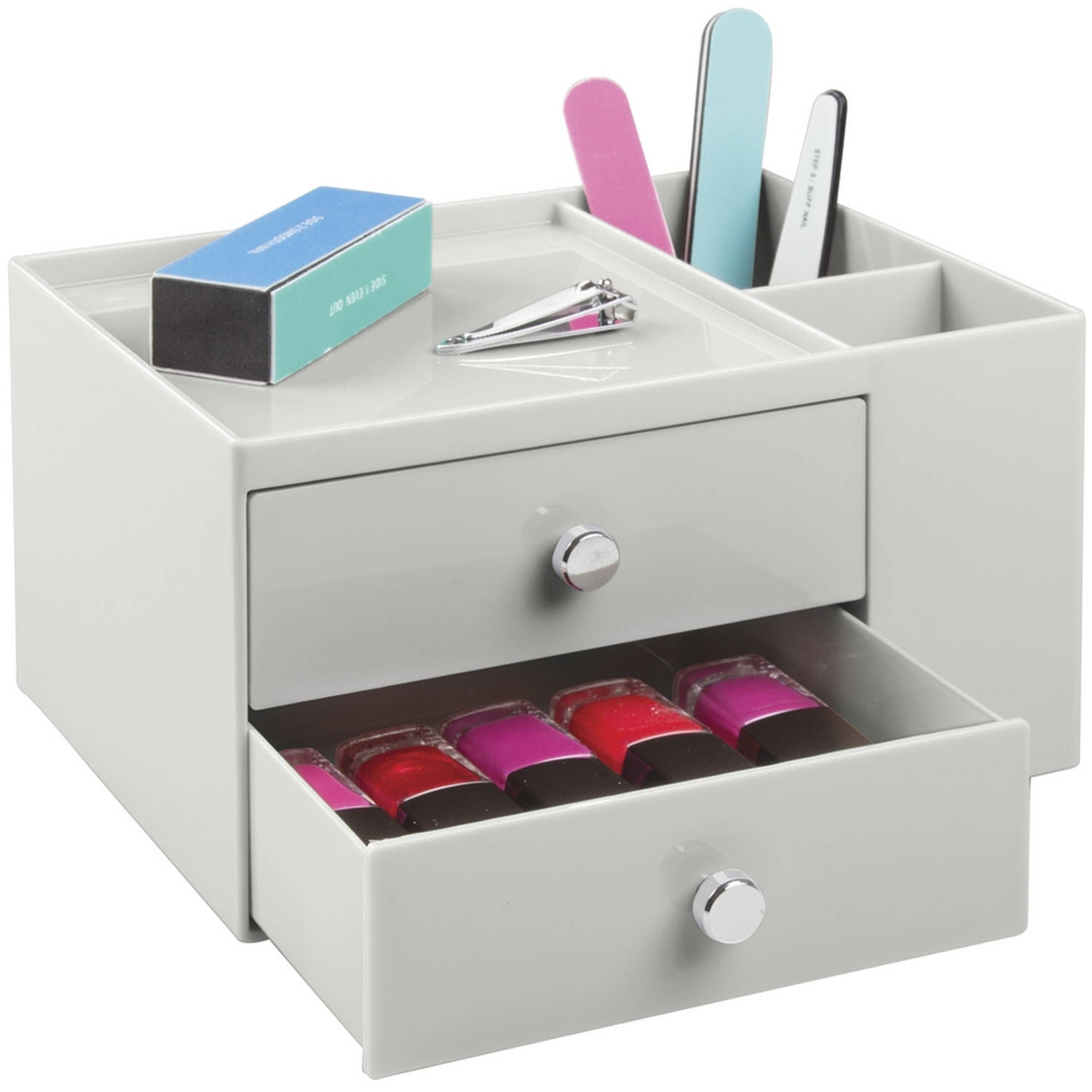 Cosmetic Makeup Organizer Holder 2 Drawer Countertop Storage Box
