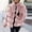 Pink, variant on MSJUHEG Jackets For Women Leather Jacket Women Plus Size Short Faux Coat Warm Furry Fauxlong Jacket Sleeve Outerwear Leather Jacket Women Beige L