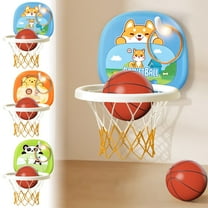 Indoor Hanging Basketball Hoop for Toddlers 1-3 Years Old - Baby Basketball Stand with 4 Styles, Safe Plastic Toy for Boys & Girls, Home Use Gift for Kids (Orange/Blue/Green)