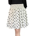 thumbnail image 5 of Wxolcjlv Womens Polka Dot Midi Skirt Smocked Elastic Waist Ruffled A‑Line Cut Casual Skirts, 5 of 5