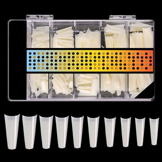 500PCS Nail Extension Molds DIY Plastic Gel Nail Mold False Nail Tips for Girls