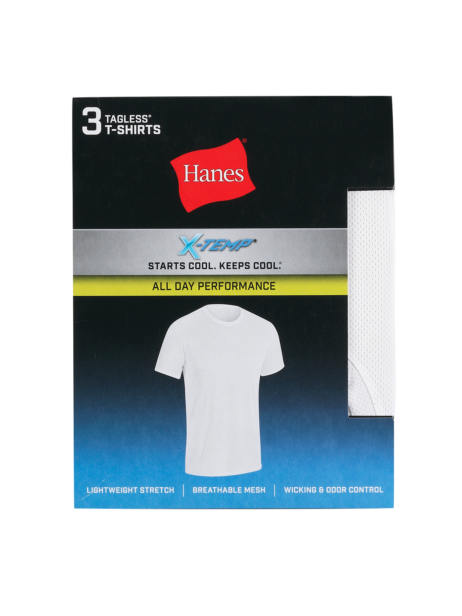 Hanes Men's X-Temp Moisture-Wicking Crew Neck T-Shirt, 3-Pack photo 2