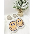 thumbnail image 7 of PacificPlex Women's Fuzzy Smiley Face Slippers, Cozy Slip-on, Yellowish, 7-7.5, 7 of 7