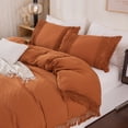 thumbnail image 5 of Move Over Burnt Orange Macrame Tassel Pillowcases Queen, 100% Washed Microfiber Pillow Cover Set of 2, Boho Decor, No Filling, 5 of 8