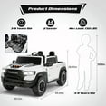 thumbnail image 6 of RAM 24V Ride on Cars for Tow Kids, RAM 1500 RHO 2 Seat Battery Powered Ride on Toys with Remote Control, 4 Wheels Suspension Trunk, LED Light, MP3 Player, Electric Car for Kids Boy Girl Gift, White, 6 of 10