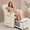 Beige, variant on Advwin Electric Pedicure Chair, No-Plumbing Reclining Salon Chair with Adjustable Backrest, Footrest, Movable Armrest Tray & Storage, Pedicure Station for Nail Salon & Foot Spa, Black