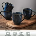 thumbnail image 4 of Vicrays Coffee Mug Set, 12 Ounce, Set of 6, Ceramic Mug for Men, Women, Unique Glazed Mugs with Handle for Coffee, Tea, Milk, Cocoa, Cereal (blue), 4 of 7