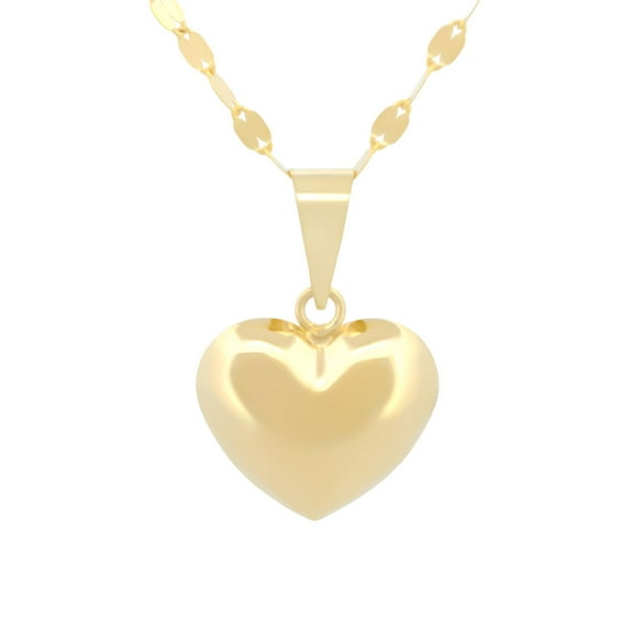 Cadena Gargantilla Casa del Anillo Corazón Mediano Oro 10k Sólido amarillo 00