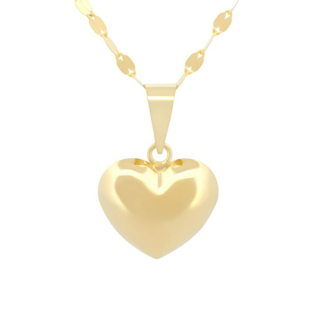 Cadena Gargantilla Casa del Anillo Corazón Mediano Oro 10k Sólido amarillo 00