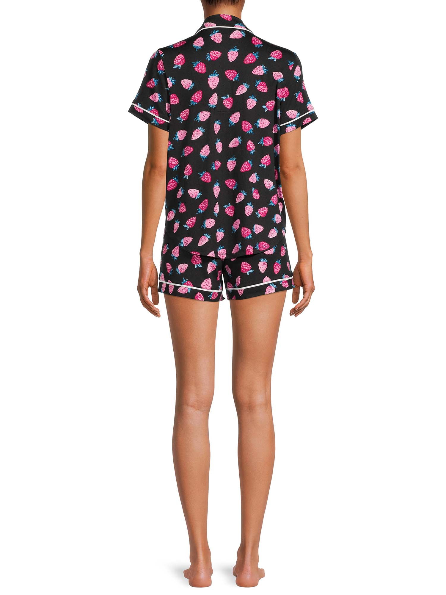 Secret Treasures Women's and Women's Plus Size Top and Shorts Pajama Set, 2-Piece