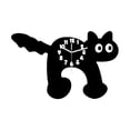 thumbnail image 1 of Reloj de pared de dibujos animados silencioso adorno simple gato reloj colgante decoración decorativa para Negro, 1 of 9