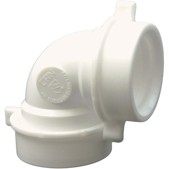 Larsen Supply Plastic Elbow Slip-Joint - 1-1/2 In., White