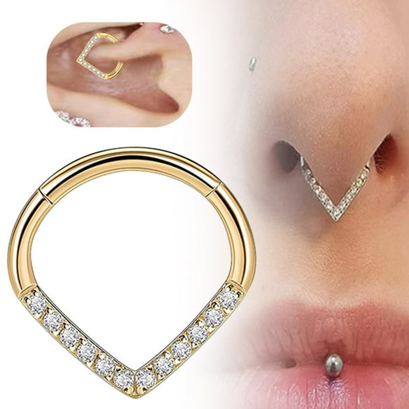 Wentin Reduced Earrings Surgical Septum Daith Tragus Cartilage Piercing Jewelry Teardrop Nose Hoop Cube Zircon Paved