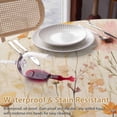 thumbnail image 4 of Round Tablecloth Pink Yellow Vintage Flowers Waterproof Oil Proof Polyester Table Cloth Cover Decor for Home Dining Outdoor,Patio,Parties, 54" Dia. Rustic Watercolor Floral, 4 of 9