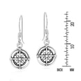 thumbnail image 5 of AeraVida Traveler Sterling Silver Compass Dangle Earrings | Vintage Compass Dangle Earrings for Women | Dangling Compass Earrings Jewelry Gift | Gift for Daughter | Traveler Accessories, 5 of 5