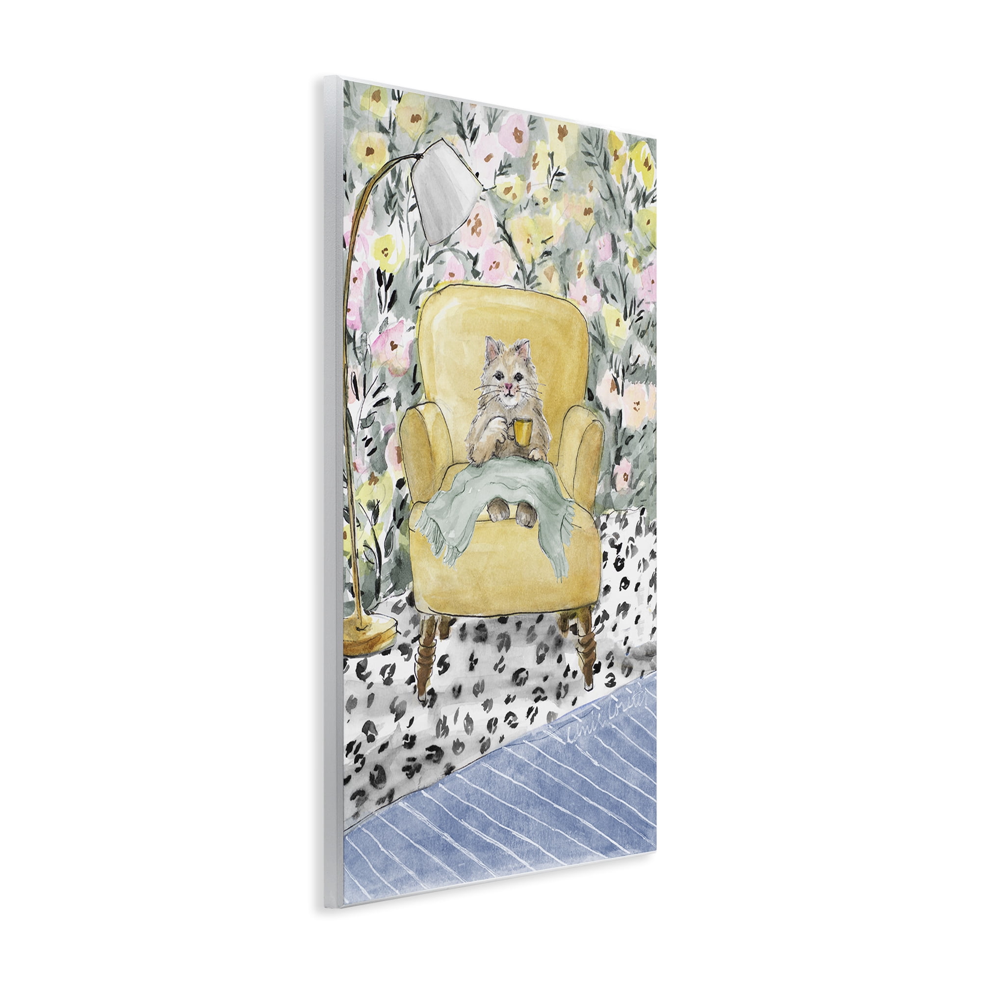 Stupell Industries Cozy Cat Relaxing Wall Plaque Art, design by Lanie Loreth