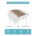 thumbnail image 5 of Quilts Twin Size Bedding Set, Brown Solid Color Texture Lightweight Quilted Comforter, Simple Brown Stripes Soft Reversible Bedspread Coverlet with Pillow Covers for All Season, 68" x 86", 5 of 7