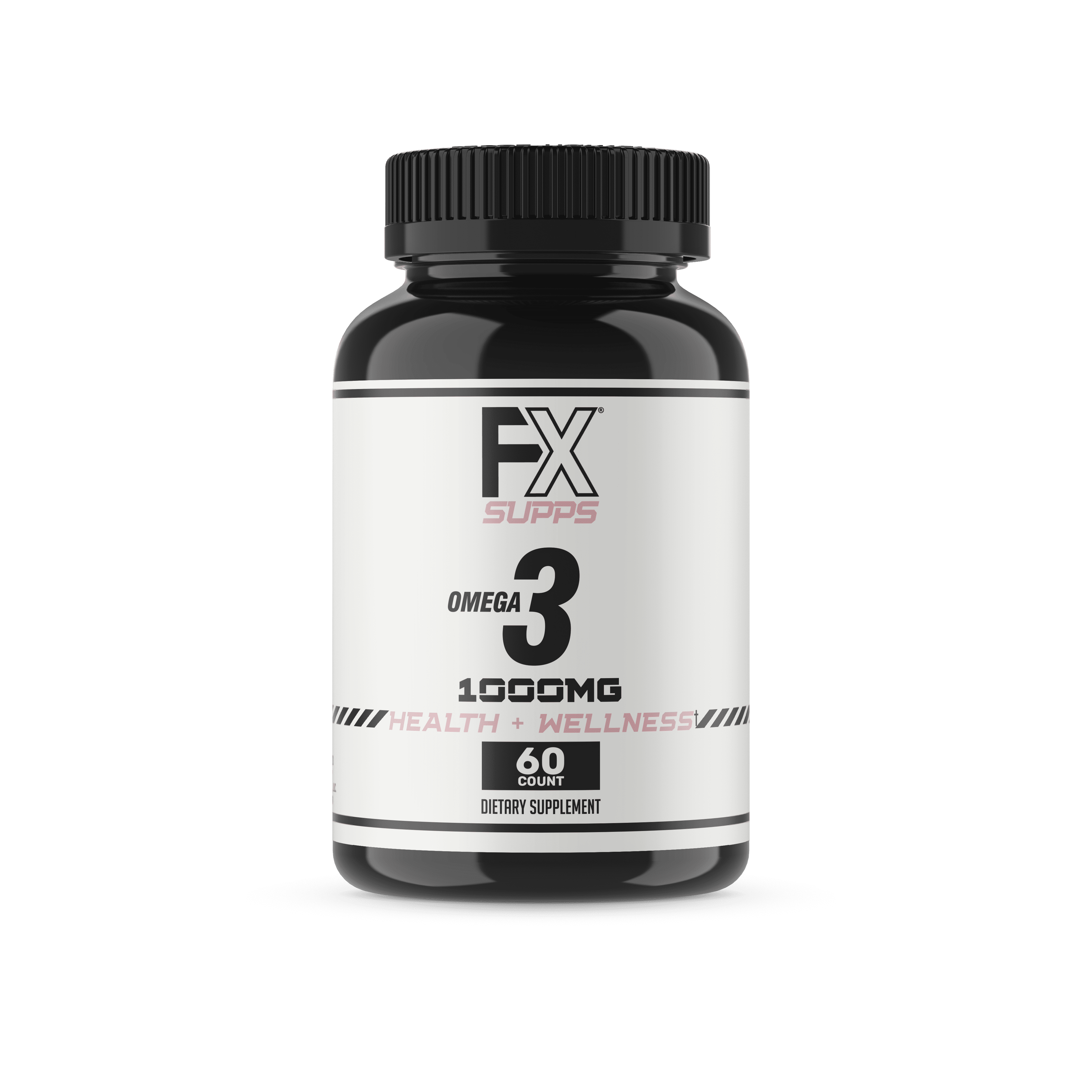 FX Supps Omega-3 Fish Oil Softgels, 1000mg, 60 Count