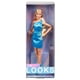 thumbnail image 1 of Barbie Looks Doll, Collectible No. 23 with Ash Blonde Hair & Modern Y2K Fashion, Metallic Blue One-Shoulder Dress with Strappy Heels, 1 of 5