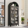 thumbnail image 3 of Erosoei 73" Metal Arched Display Cabinet with Glass Doors and Adjustable Shelves for Collectibles, 3 of 6