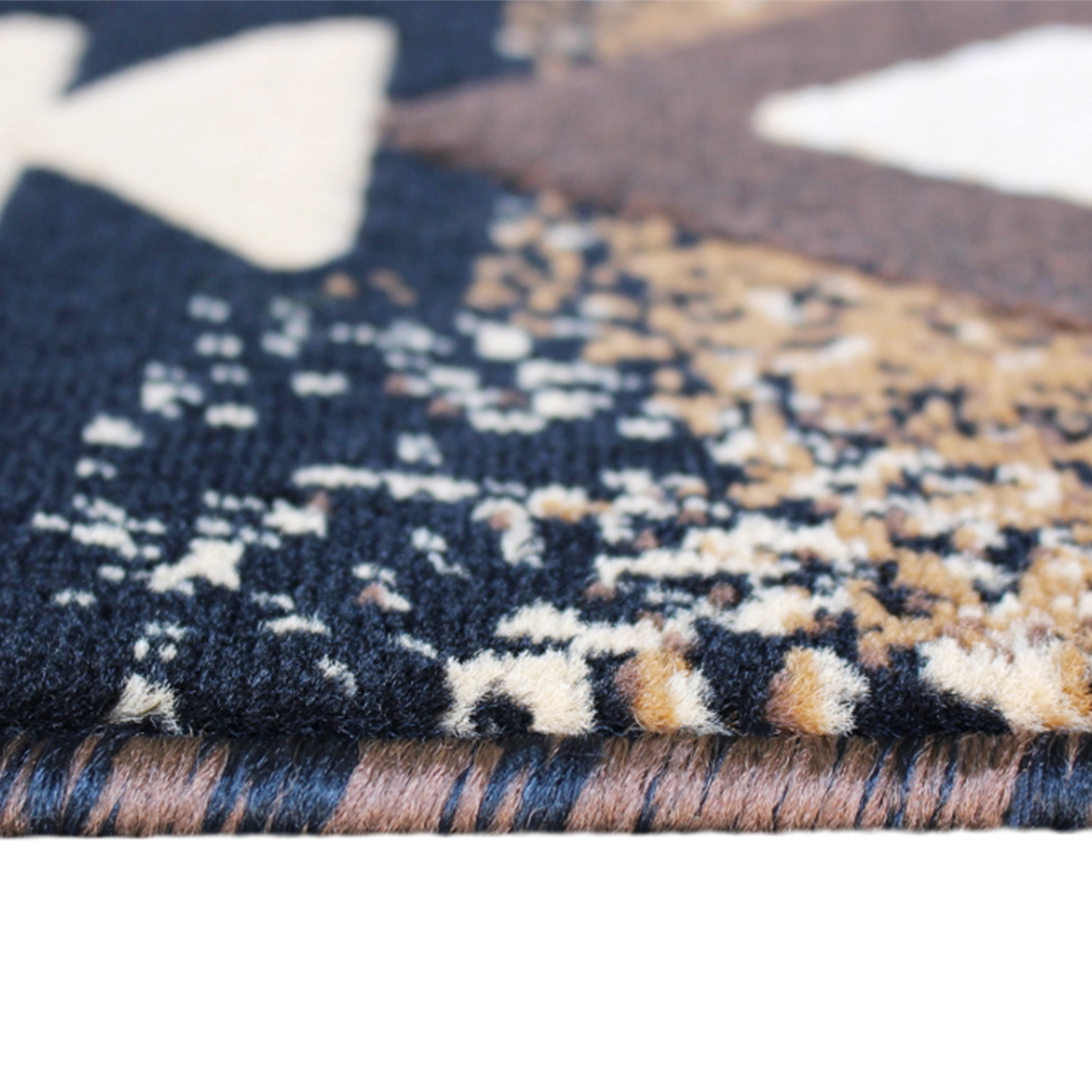 BizChair South West Native Area Rug Design C318 Black (8 Feet X 10 Feet)